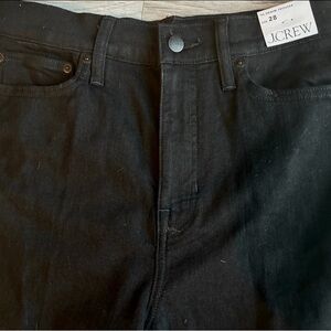 J. Crew 96 Black Denim Trouser Wide Leg. Size 28 Save over $100. NWT